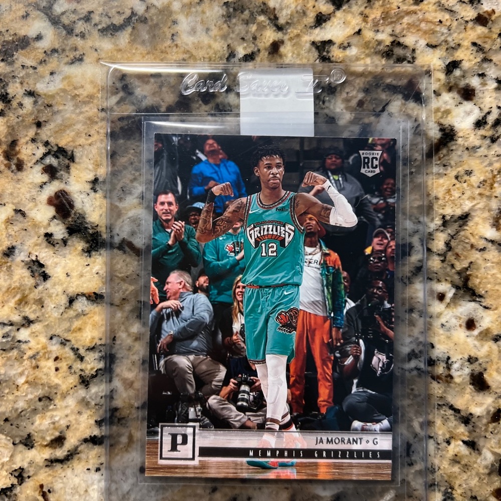 Ja Morant rookie card with blindside parents, key gloc and young dolf